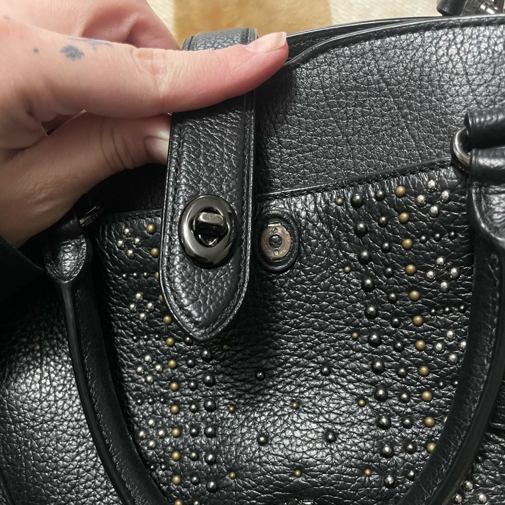 COACH | Black Mercer Studded Crossbody - Damaged, Read Description - Picture 2 of 6